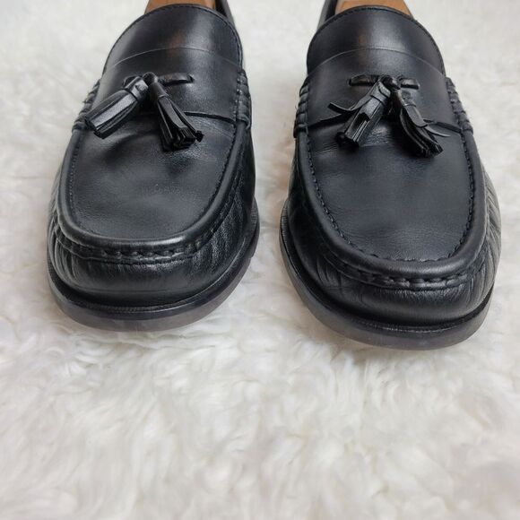 Cole Haan Men's Size 8 Grand OS Pinch Maine Tassel Loafers Black Leather C25261 - Picture 2 of 10
